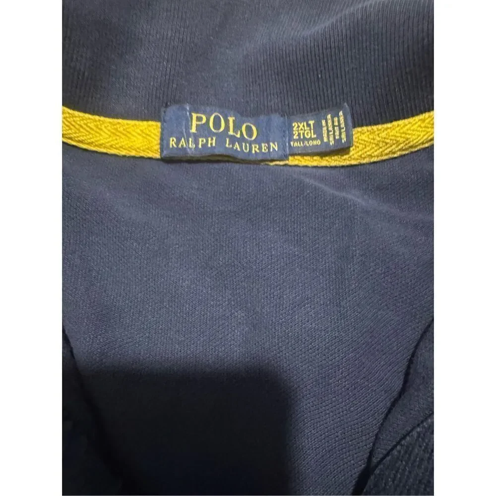 Polo Ralph Lauren blue sport shirt country riders & jockey club rugby big pony l